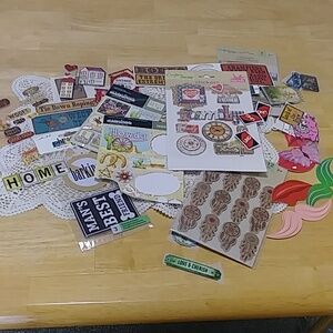 Craft stickers and glue-on Lips/mustaches  bundle
